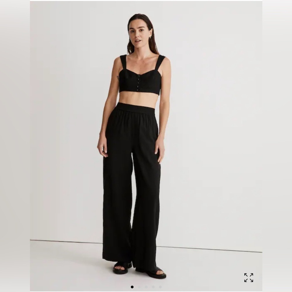 Madewell Black Wide Leg Pants Size Small